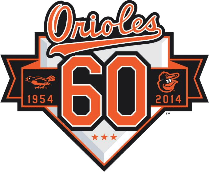 Baltimore Orioles 2014 Anniversary Logo iron on paper